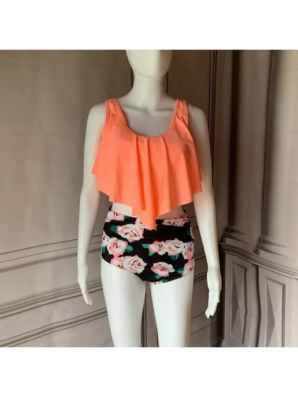 ✨ Summer Mae Swimsuit Flounce Top High Waist **READ SIZE**